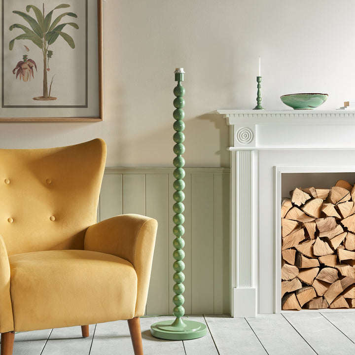 116189 Higgledy &amp; Ikat 35cm Floor Lamp Green Grey