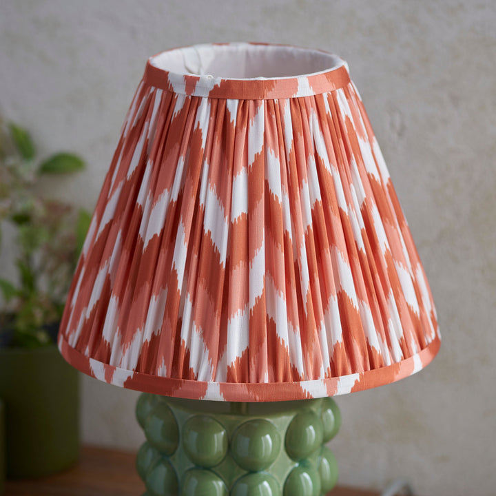 116298 Bobble &amp; Zigzag 25cm Table Lamp Green Orange