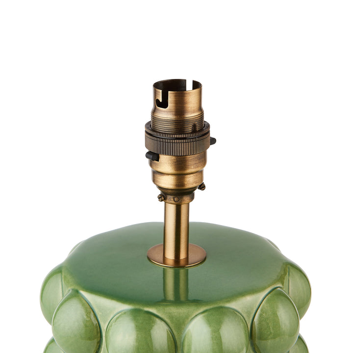 116298 Bobble &amp; Zigzag 25cm Table Lamp Green Orange