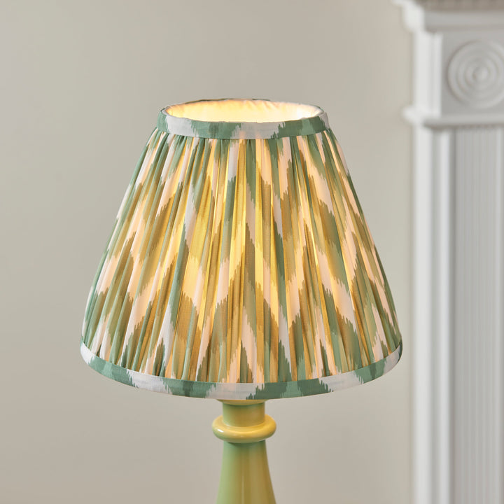 116337 Myrtle &amp; Zigzag 25cm Table Lamp Green