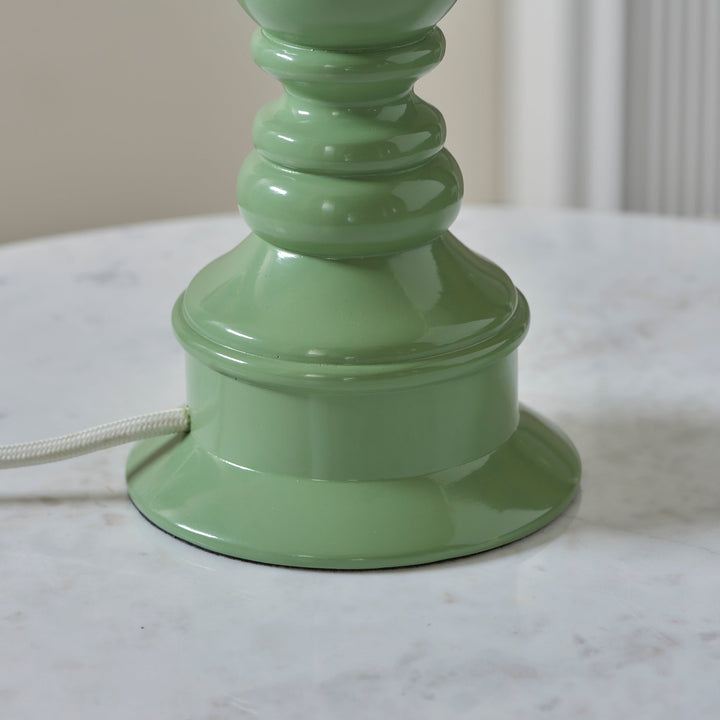 116337 Myrtle &amp; Zigzag 25cm Table Lamp Green