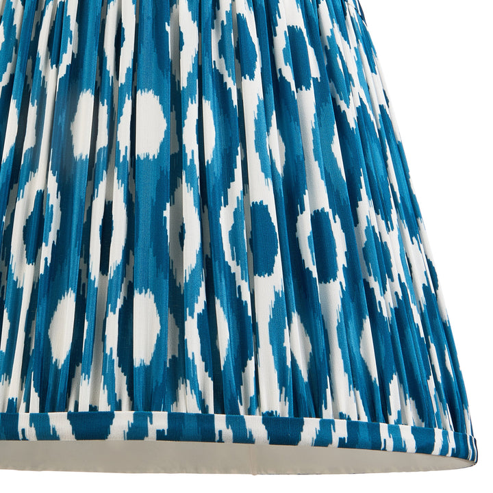 116392 Bobble &amp; Ikat 35cm Table Lamp White Blue