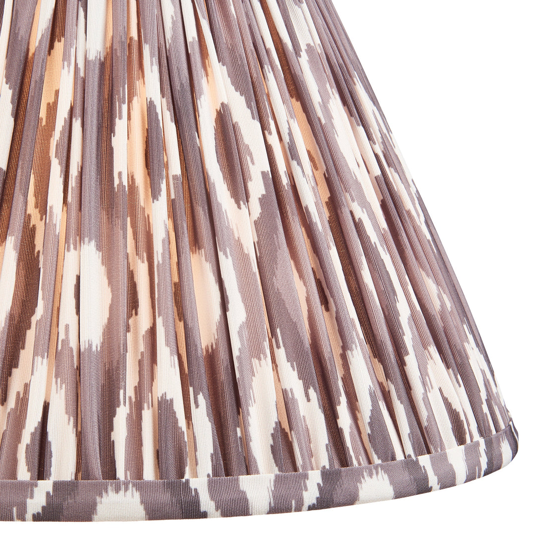 116418 Layered Leaf &amp; Ikat 30cm Table Lamp Ivory Grey