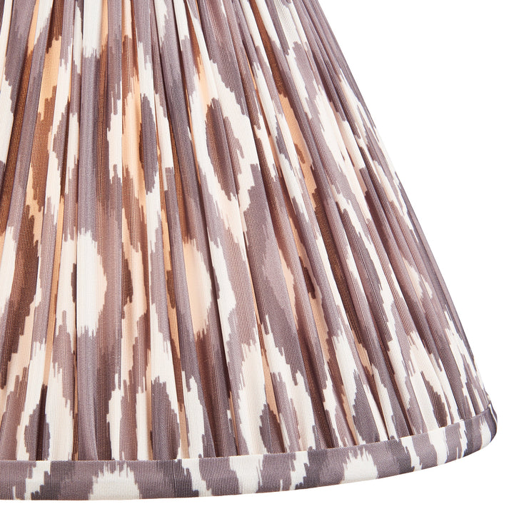 116418 Layered Leaf &amp; Ikat 30cm Table Lamp Ivory Grey