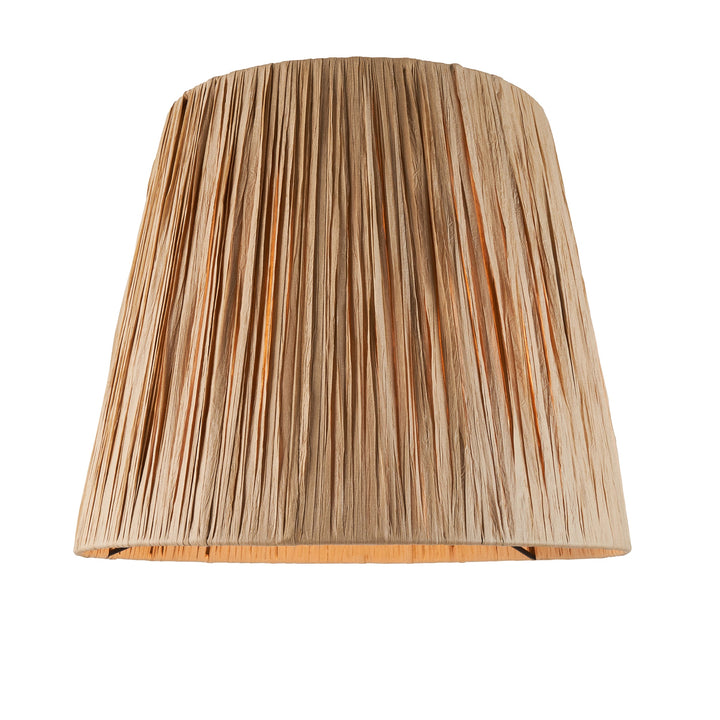 116457 Layered Leaf &amp; Raffia 32cm Table Lamp Ivory