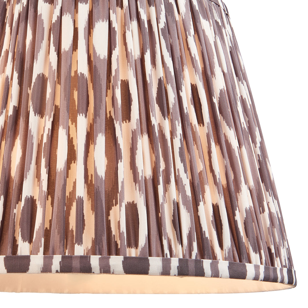 116463 Layered Leaf &amp; Ikat 35cm Table Lamp Ivory Grey