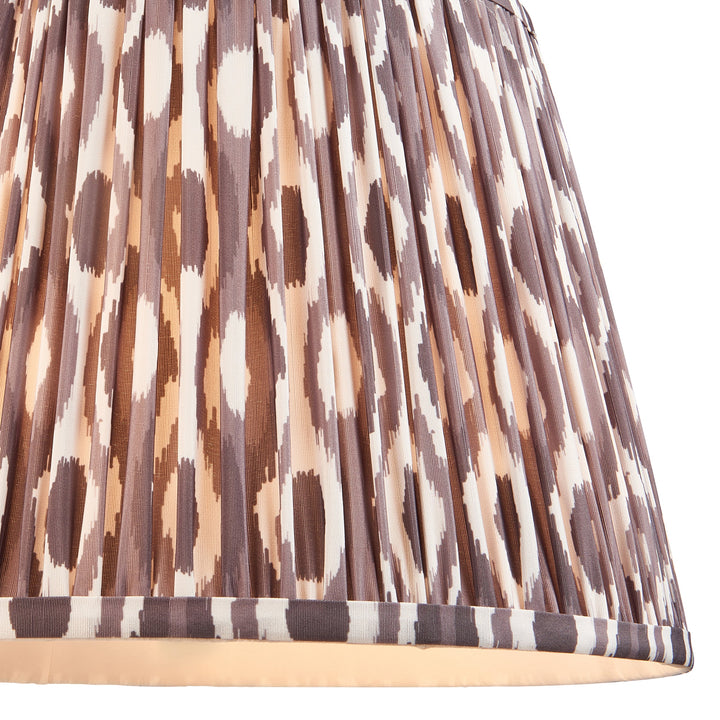 116463 Layered Leaf &amp; Ikat 35cm Table Lamp Ivory Grey