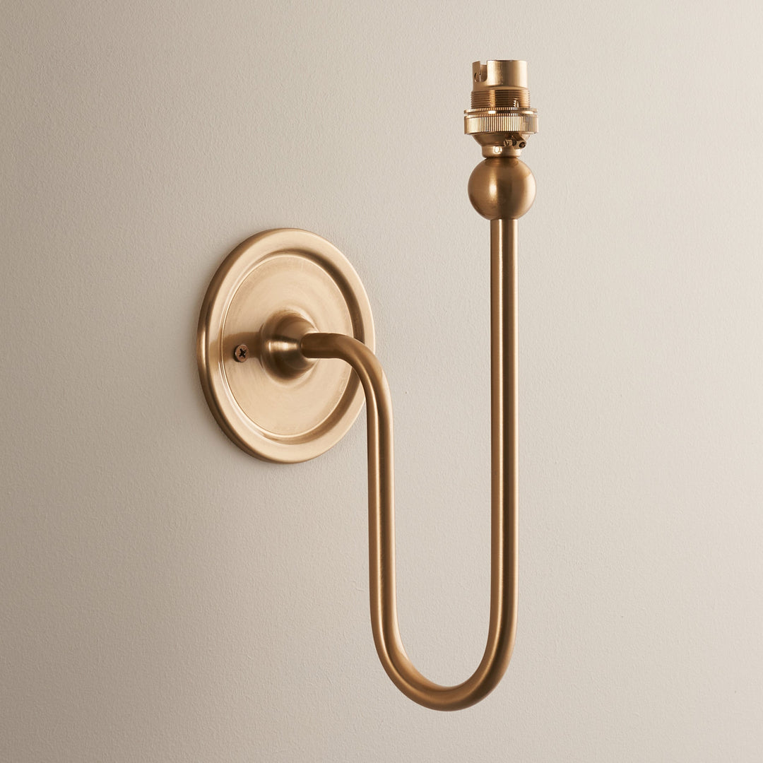 116821 Santiago &amp; Leaf 20cm Wall Light Brass Green