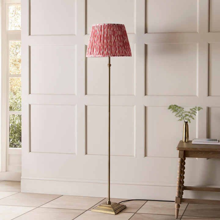118001 Lille &amp; Ikat 40cm Floor Lamp Brass Pink
