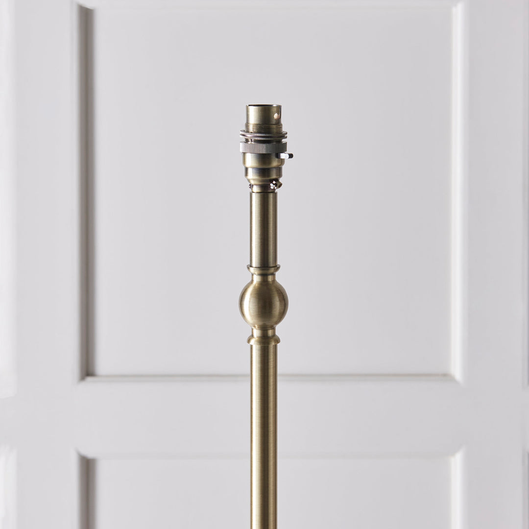 118007 Lille &amp; Ikat 40cm Floor Lamp Brass Blue