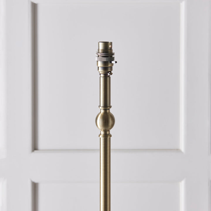 118007 Lille &amp; Ikat 40cm Floor Lamp Brass Blue