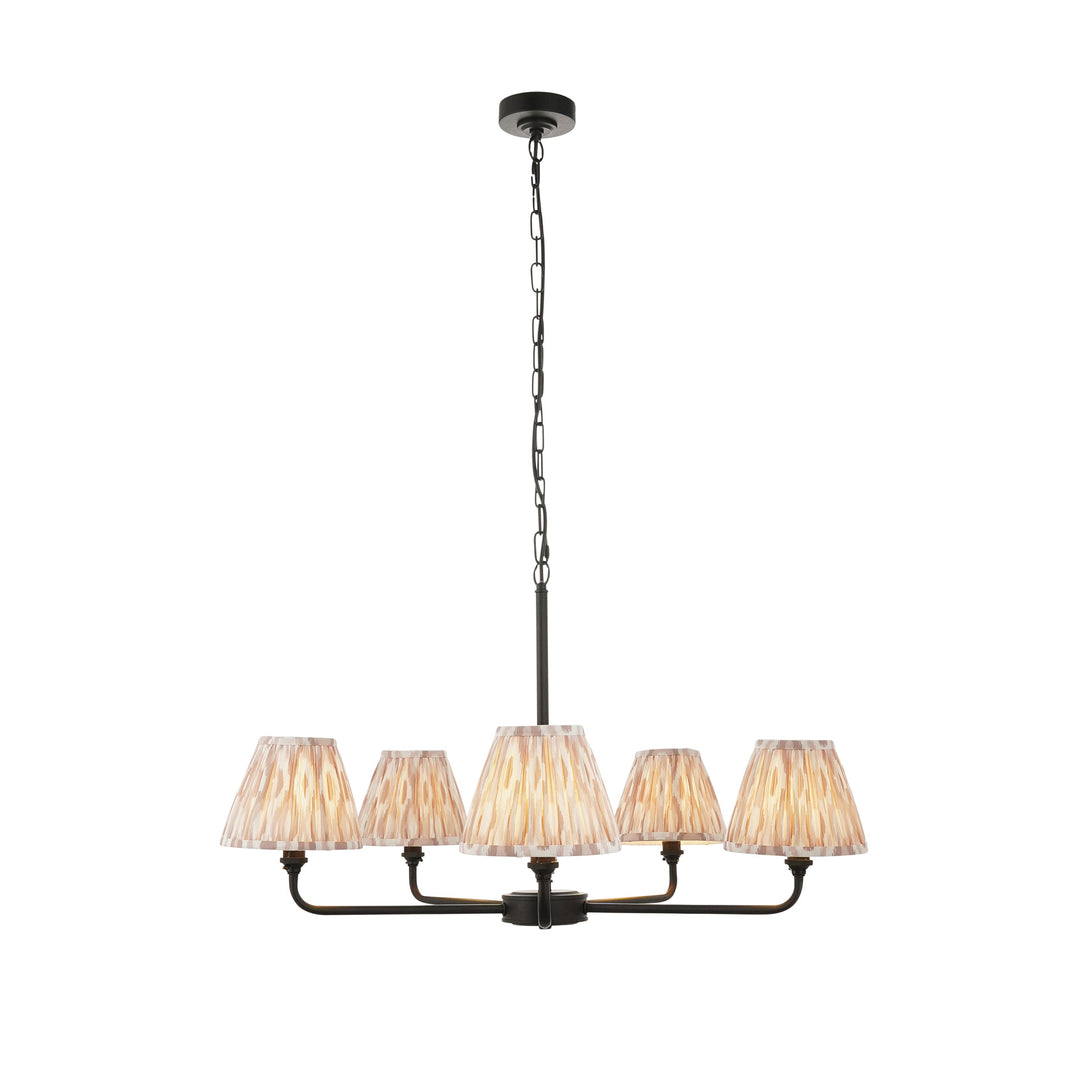 118039 Lille &amp; Ikat 16cm 5 Light Pendant Black