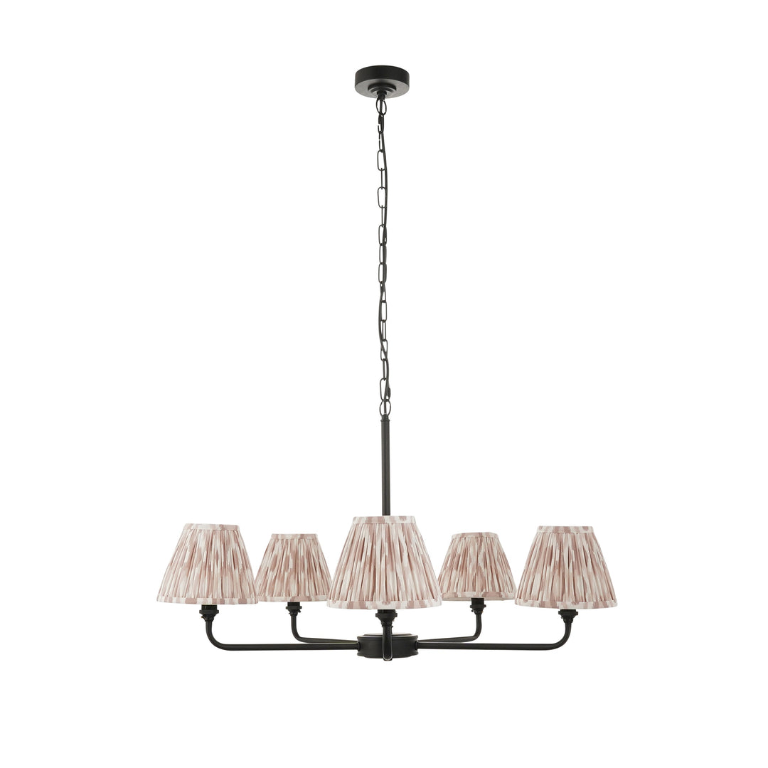 118039 Lille &amp; Ikat 16cm 5 Light Pendant Black