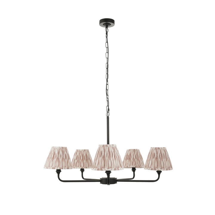 118039 Lille &amp; Ikat 16cm 5 Light Pendant Black