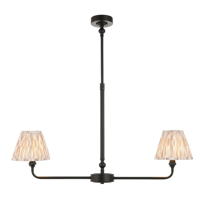 118073 Lille &amp; Ikat 16cm 2 Light Pendant Black