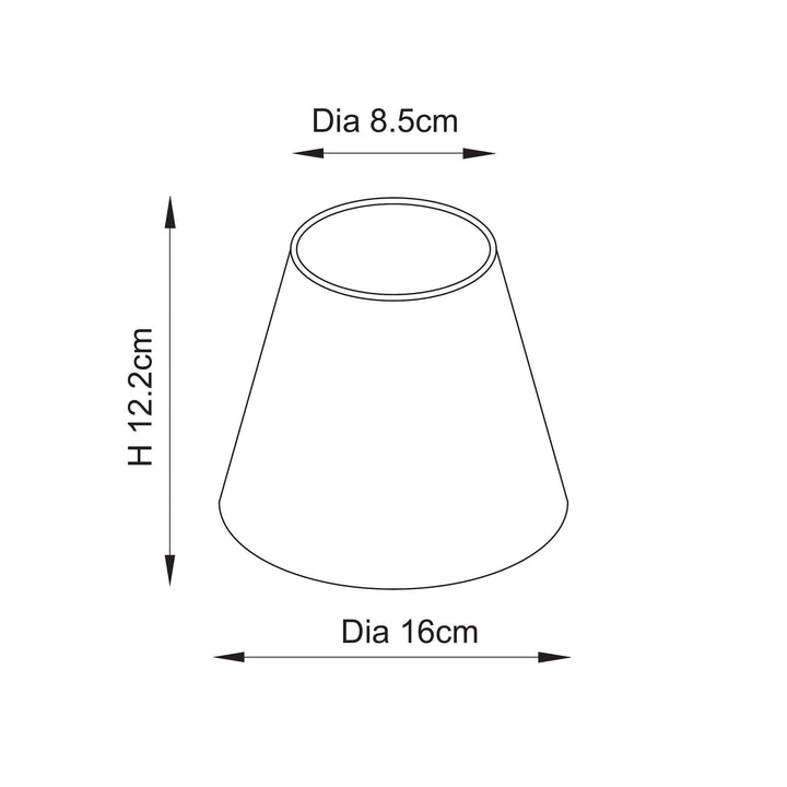 118073 Lille &amp; Ikat 16cm 2 Light Pendant Black
