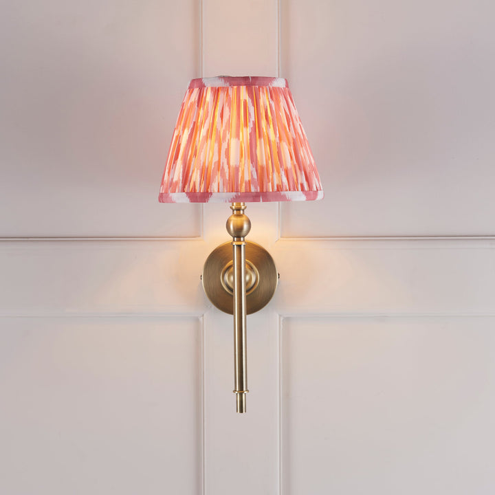 118109 Lille &amp; Ikat 20cm Wall Light Brass Pink