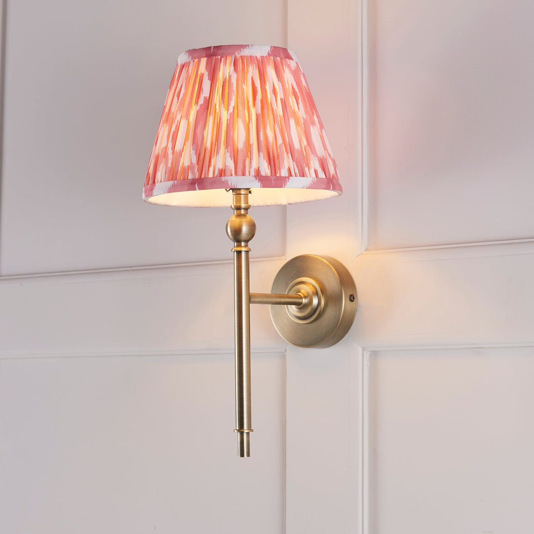 118109 Lille &amp; Ikat 20cm Wall Light Brass Pink