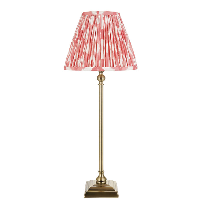 118139 Lille &amp; Ikat 25cm Table Lamp Brass Pink