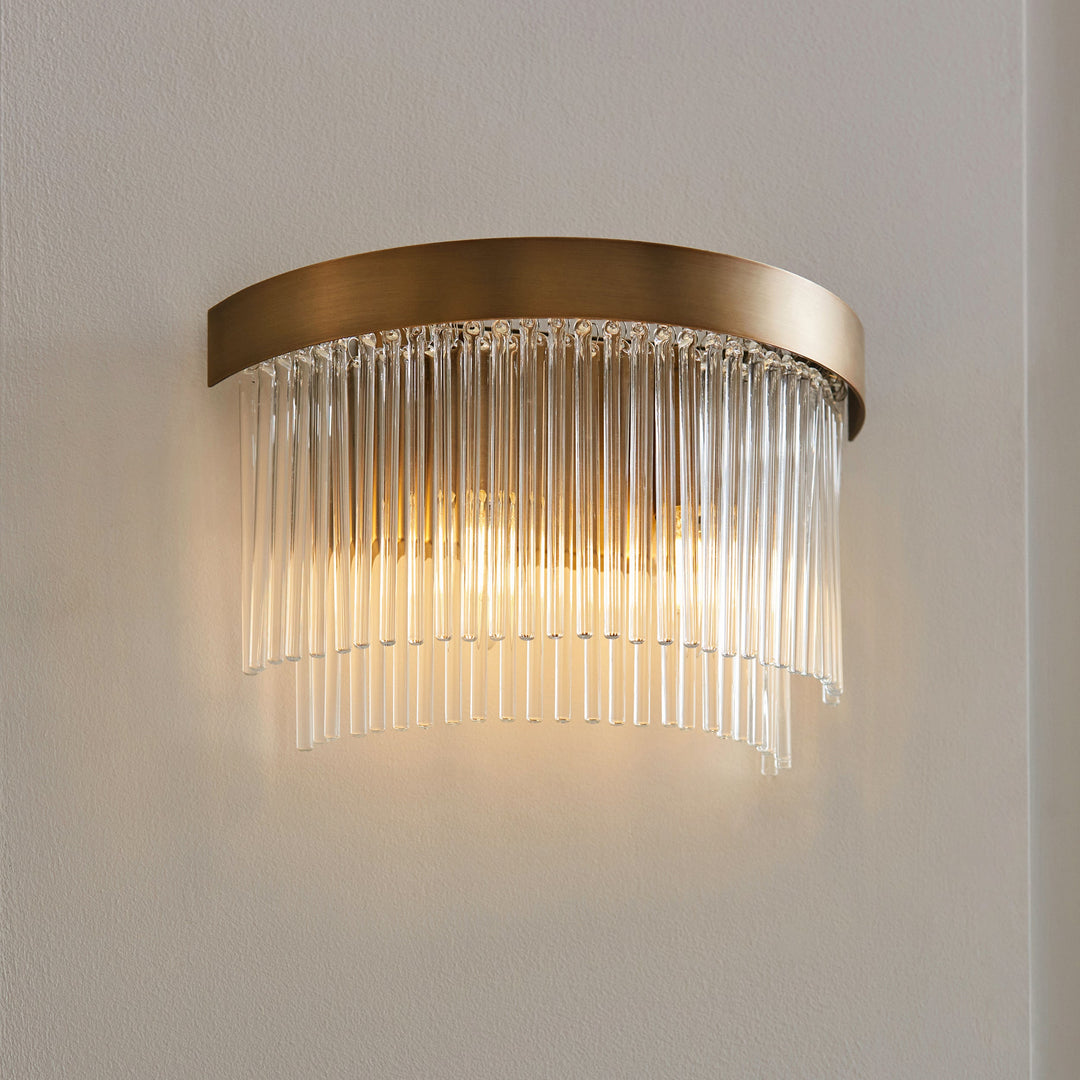 119125 Clermont 2 Light Wall Light Brass
