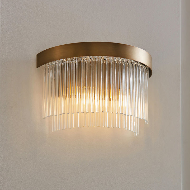 119125 Clermont 2 Light Wall Light Brass