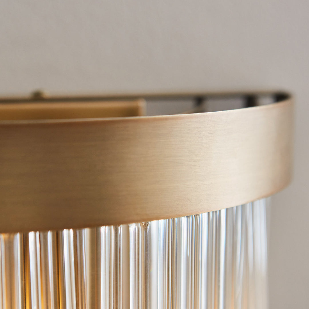 119125 Clermont 2 Light Wall Light Brass