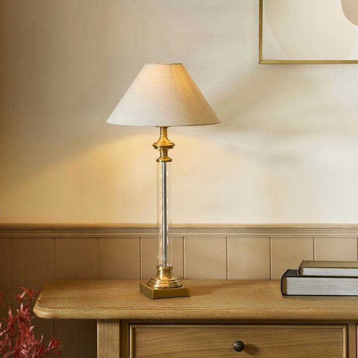119972 Avebury &amp; Avalon 31cm Table Lamp Brass