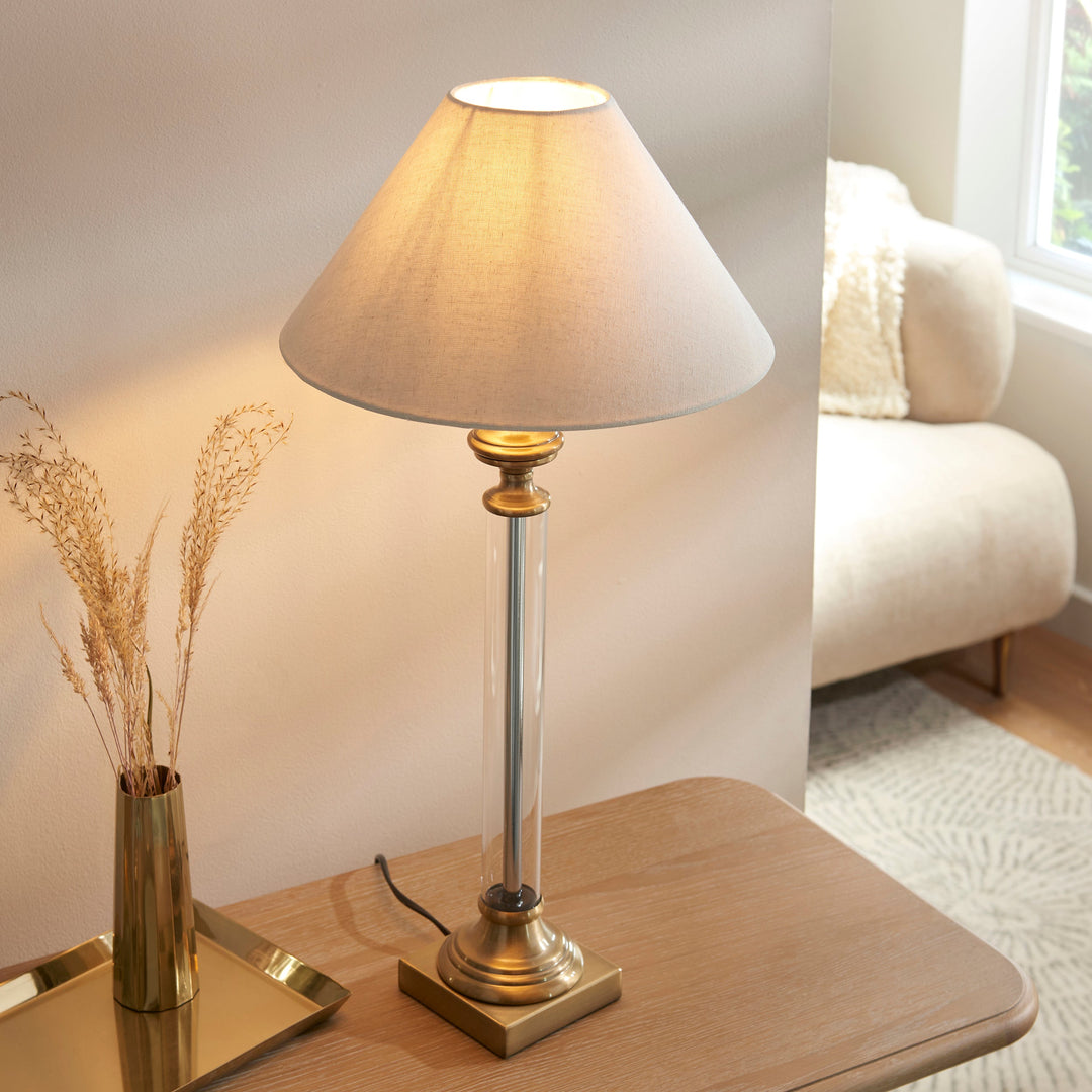 119972 Avebury &amp; Avalon 31cm Table Lamp Brass