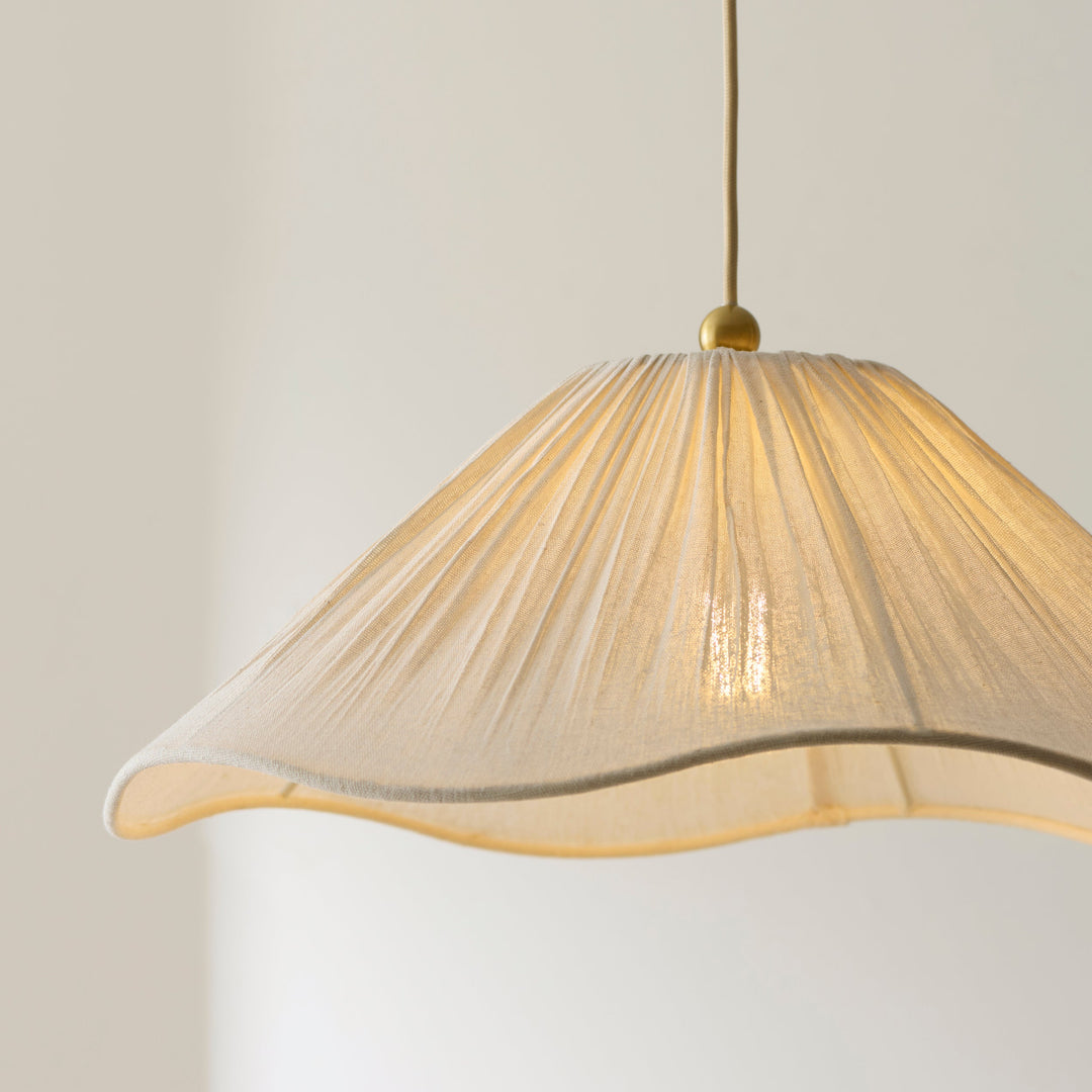 120005 Isabella Pendant Brass White