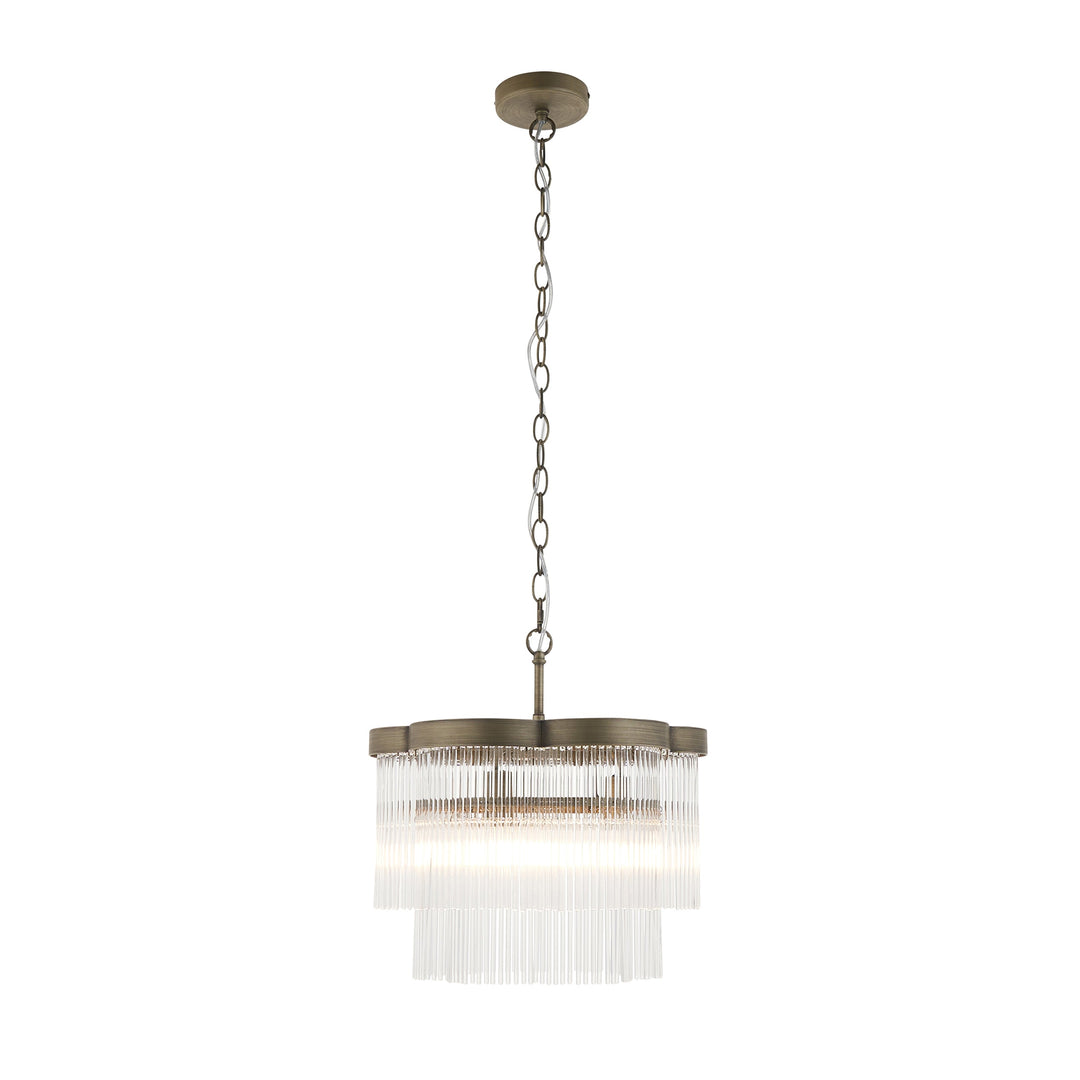 120024 Lucille 3 Light Pendant Brass