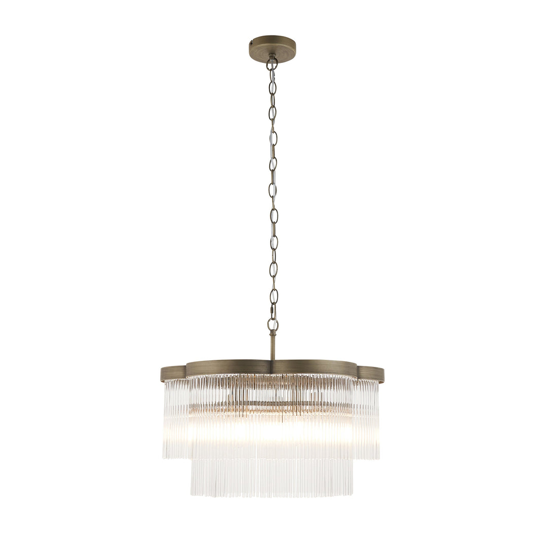 120025 Lucille 5 Light Pendant Brass