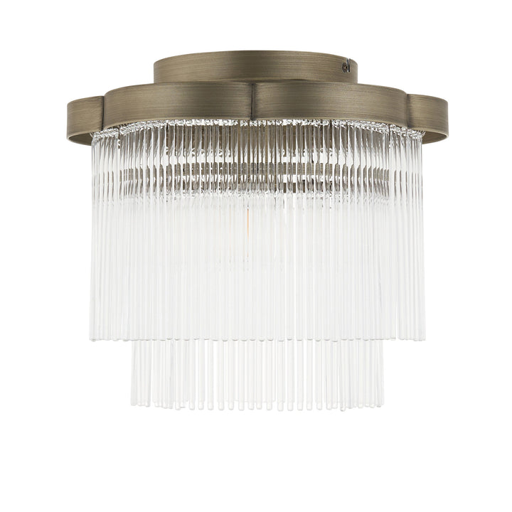 120065 Lucille Flush Ceiling Light Brass