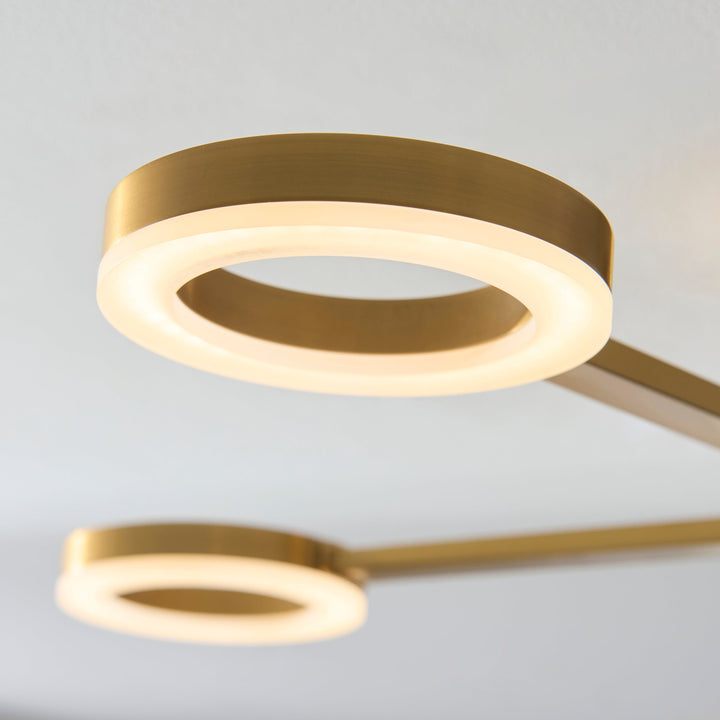 120104 Scout LED Semi Flush Ceiling Brass