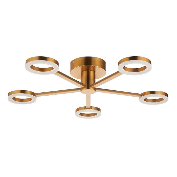 120104 Scout LED Semi Flush Ceiling Brass