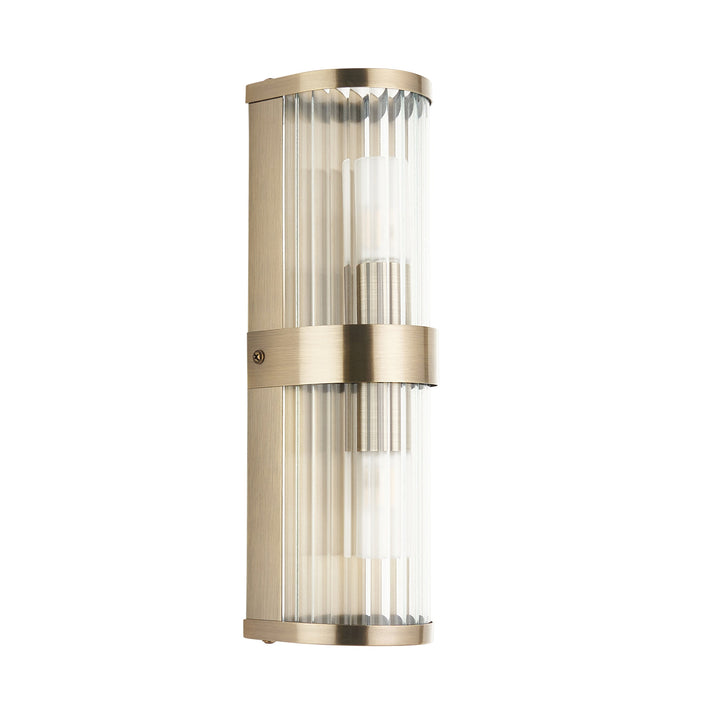 120853 Ridgeton IP44 2 Light Bathroom Wall Light Brass