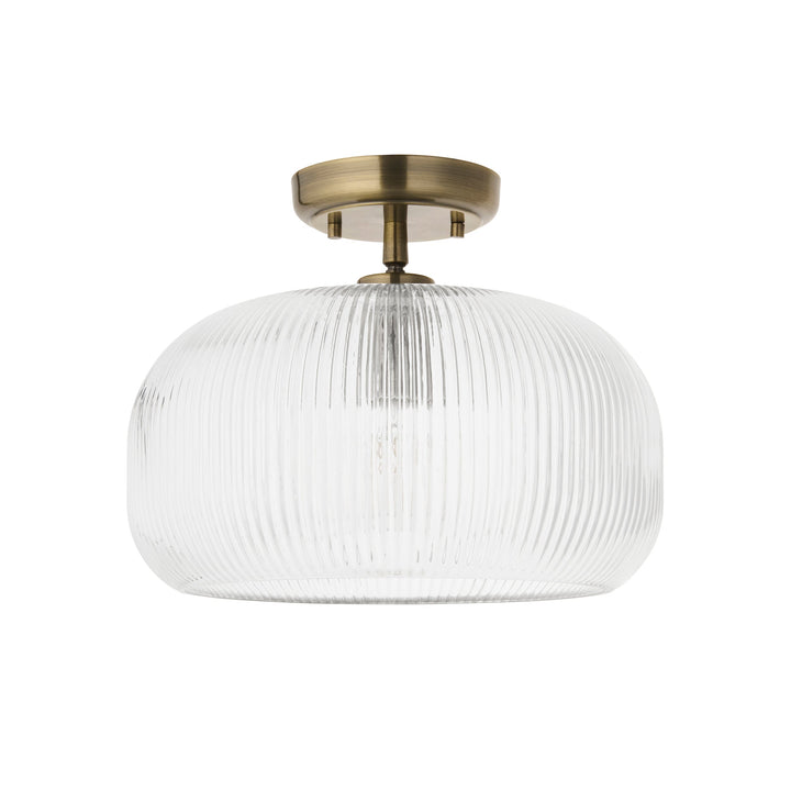 121209 Harborne Flush Ceiling Light Brass