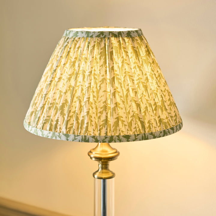 122515 Avebury &amp; Leaf 30cm Table Lamp Brass Green