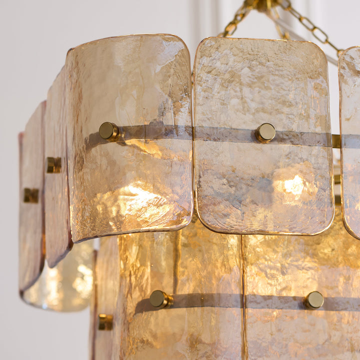 122769 Venice 4 Light Pendant Brass Champagne