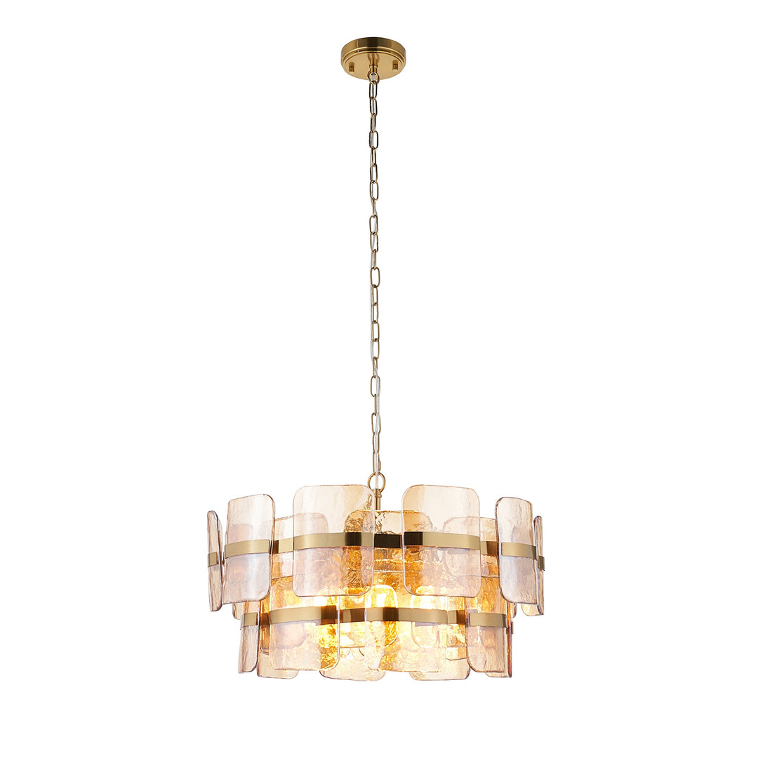 122777 Ancara 6 Light Pendant Brass Champagne