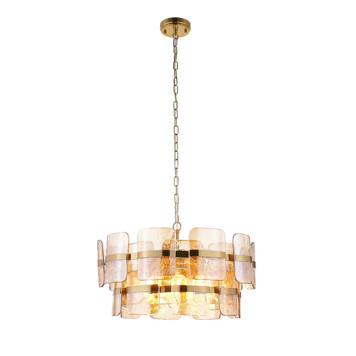122777 Ancara 6 Light Pendant Brass Champagne