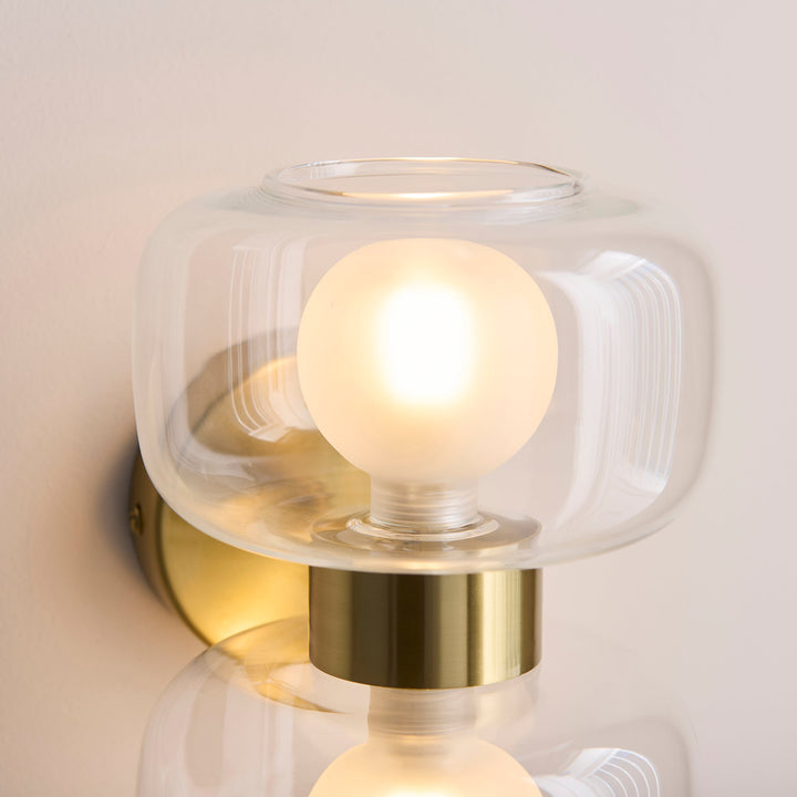 124803 Rossano 2 Light Wall Light Brass