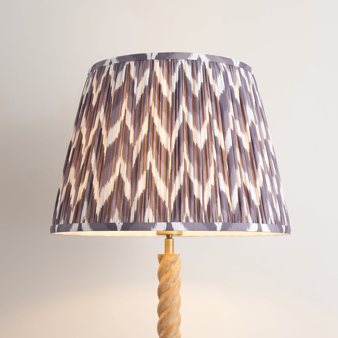 125401 Twist &amp; ZigZag 40cm Floor Lamp Wood Grey