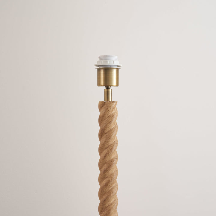 125401 Twist &amp; ZigZag 40cm Floor Lamp Wood Grey