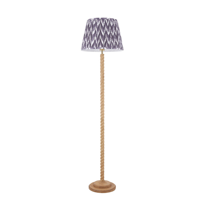 125401 Twist &amp; ZigZag 40cm Floor Lamp Wood Grey