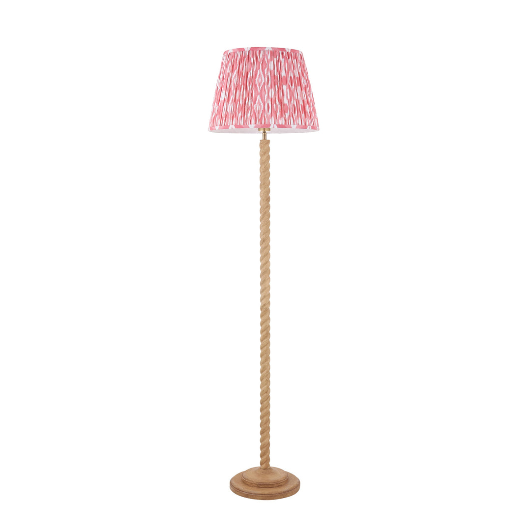 125402 Twist &amp; Ikat 40cm Floor Lamp Wood Pink