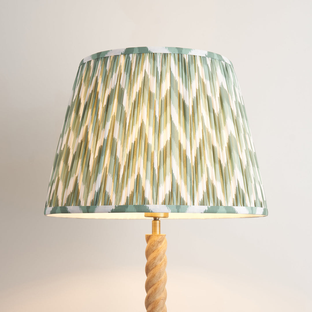 125403 Twist &amp; ZigZag 40cm Floor Lamp Wood Green