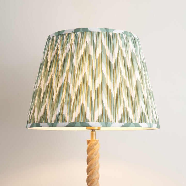 125403 Twist &amp; ZigZag 40cm Floor Lamp Wood Green