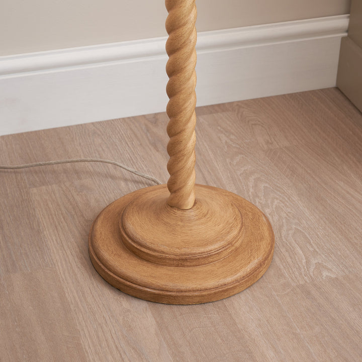 125403 Twist &amp; ZigZag 40cm Floor Lamp Wood Green
