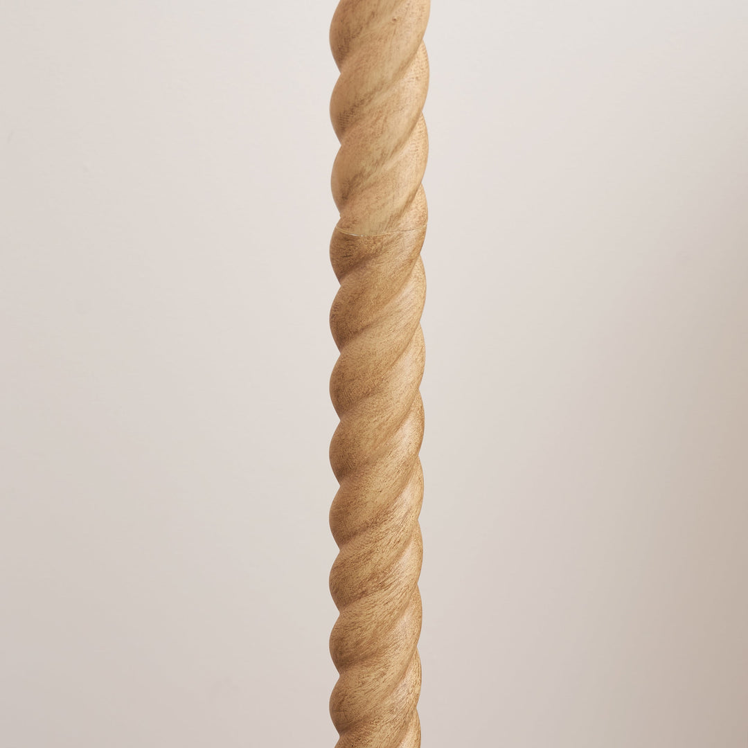 125403 Twist &amp; ZigZag 40cm Floor Lamp Wood Green