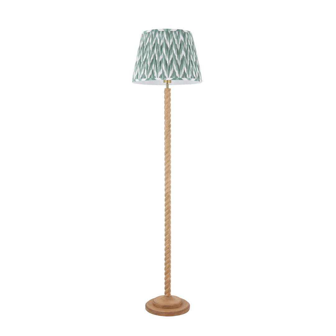 125403 Twist &amp; ZigZag 40cm Floor Lamp Wood Green